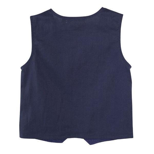 Designer Kidz - Toby Linen Vest Navy