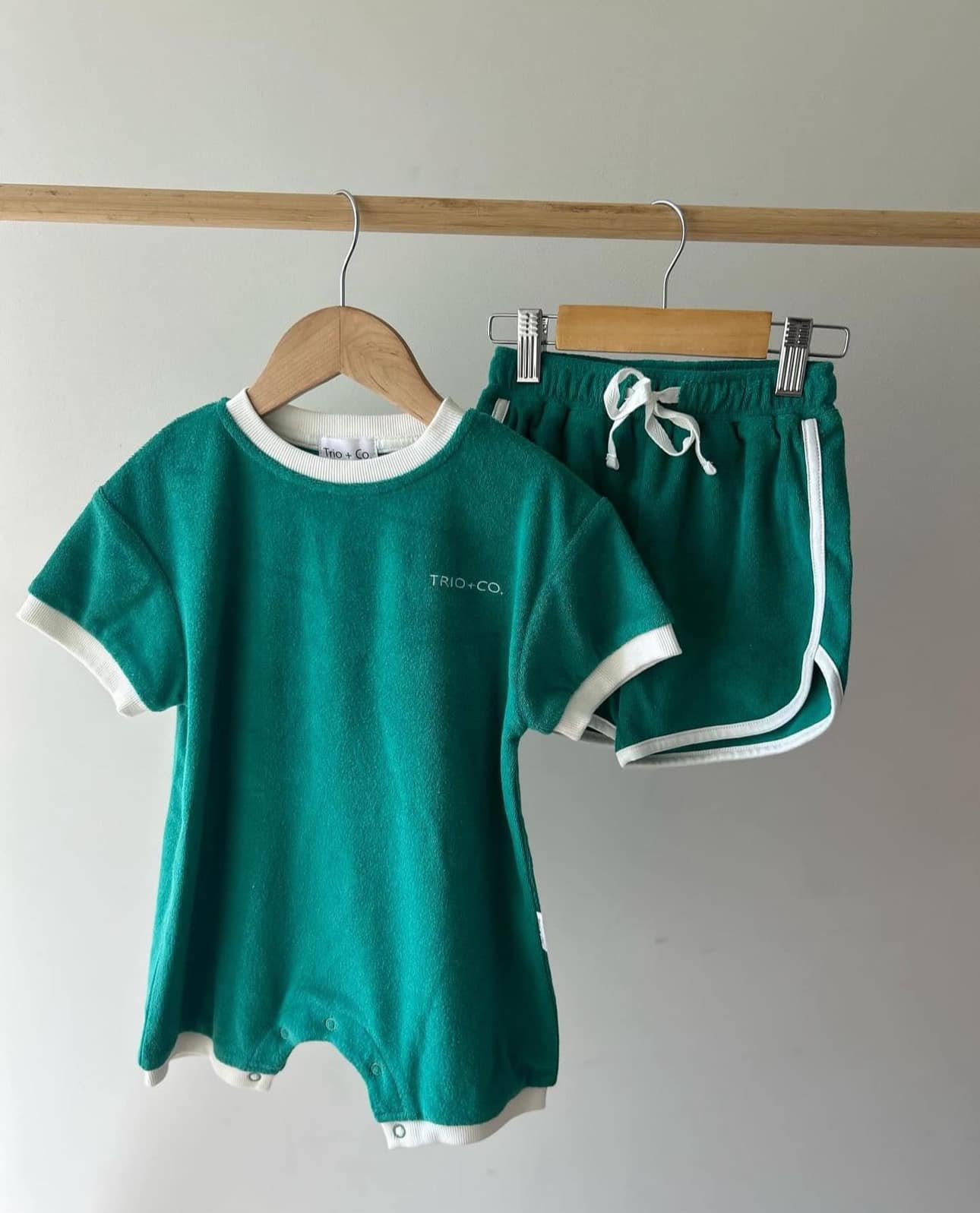 Trio & Co Sea Green Romper