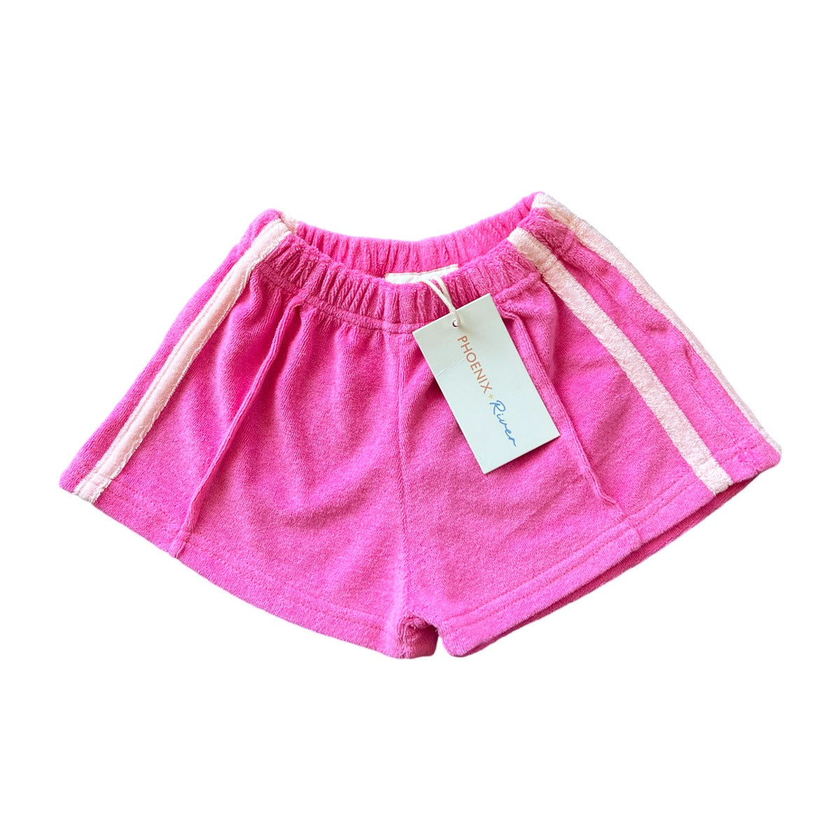 Phoenix & River Twin Stripe Terry Shorts Pink