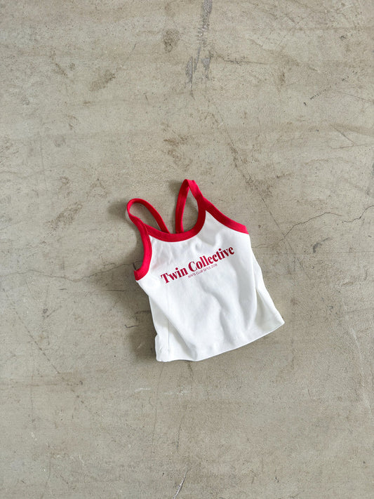 Retro Halter Tank - Red