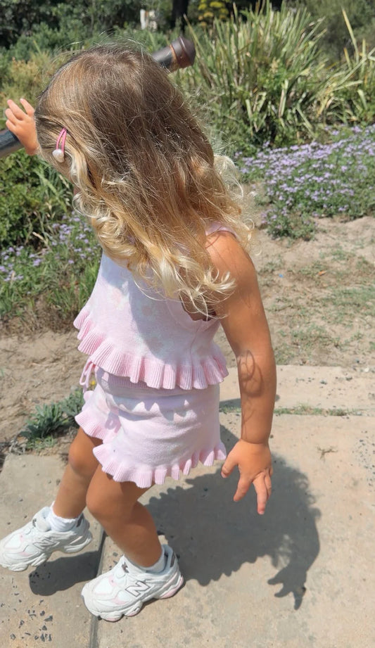 Posy knit set- blush pink