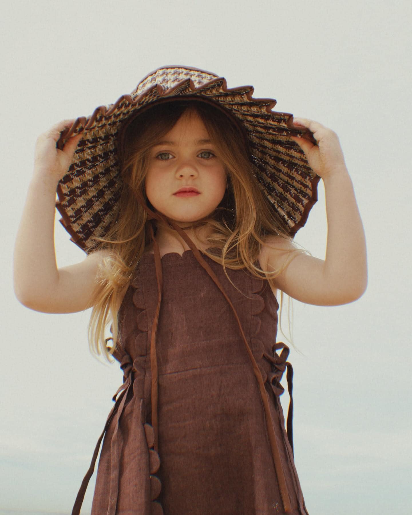 The Freya Linen Dress Brown