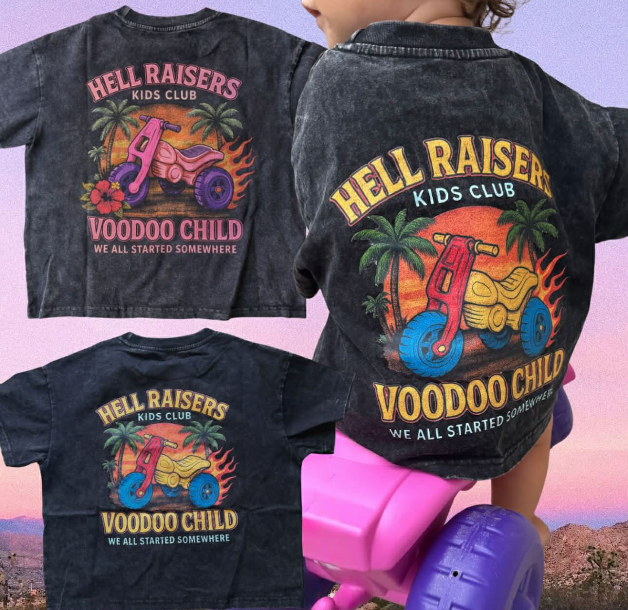 Hell Raiser tee - pink - PRE ORDER