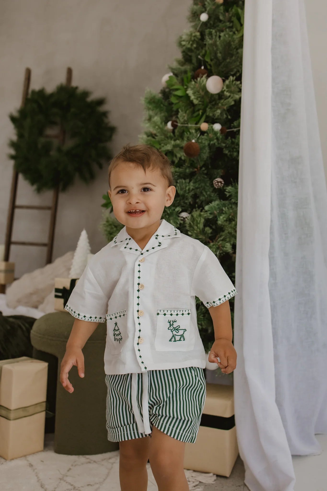 Candy Stripe Shorts Green
