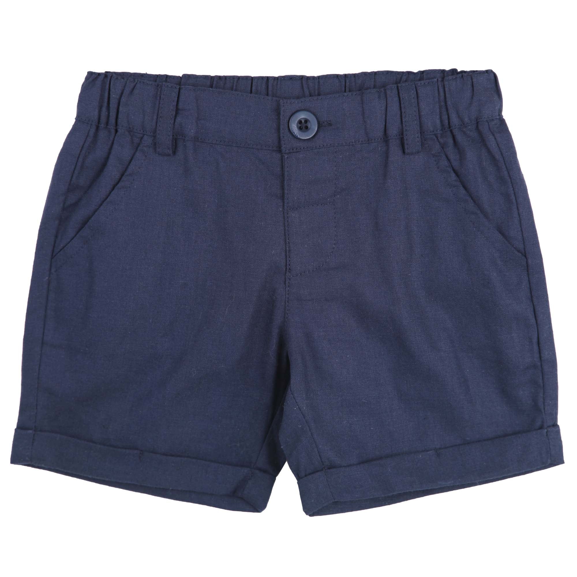 Designer Kidz - Finley Linen Shorts - Navy | Everythings Rosie