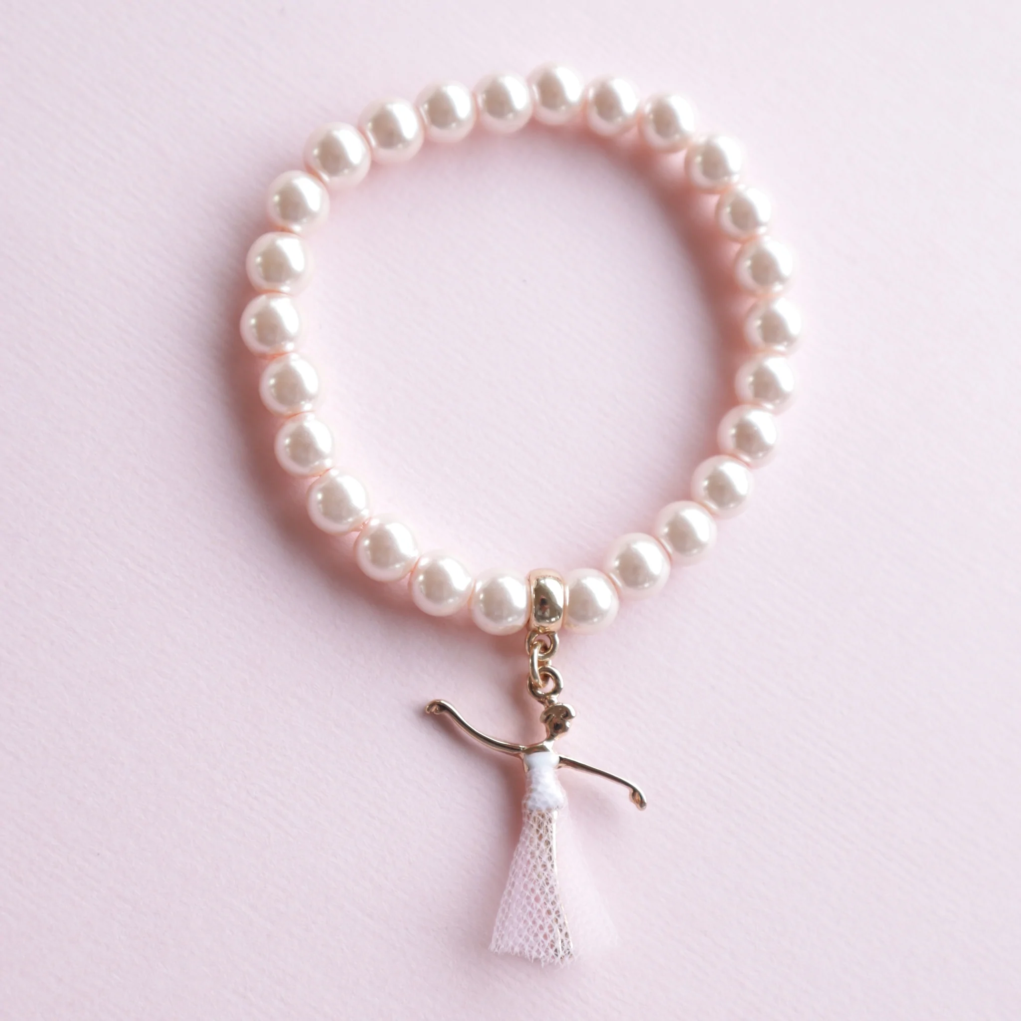 lauren hinkley pink pearl bella ballerina bracelet